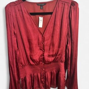 Banana Republic Deep Red Women's Blouse